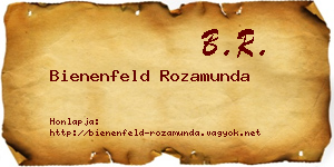 Bienenfeld Rozamunda névjegykártya